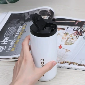 Insulated Thermal Vacuum Coffee Flask -White Color