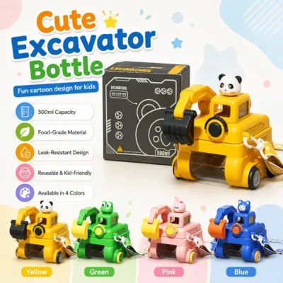 2 in 1 Excavator Water Bottle