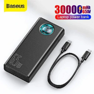 Baseus Power Bank 65W 30000mAh Amblight For Laptop Mobile Macbook – Black Color