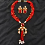 Premium Turkish Crystal and Pearl Necklace Set