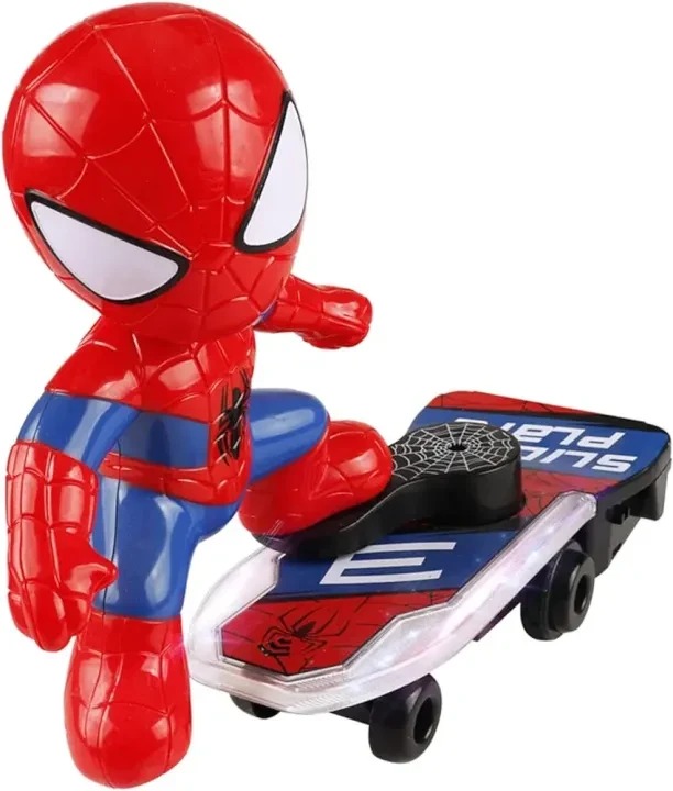 Spiderman Stunt toys for kids. Sliding Plate