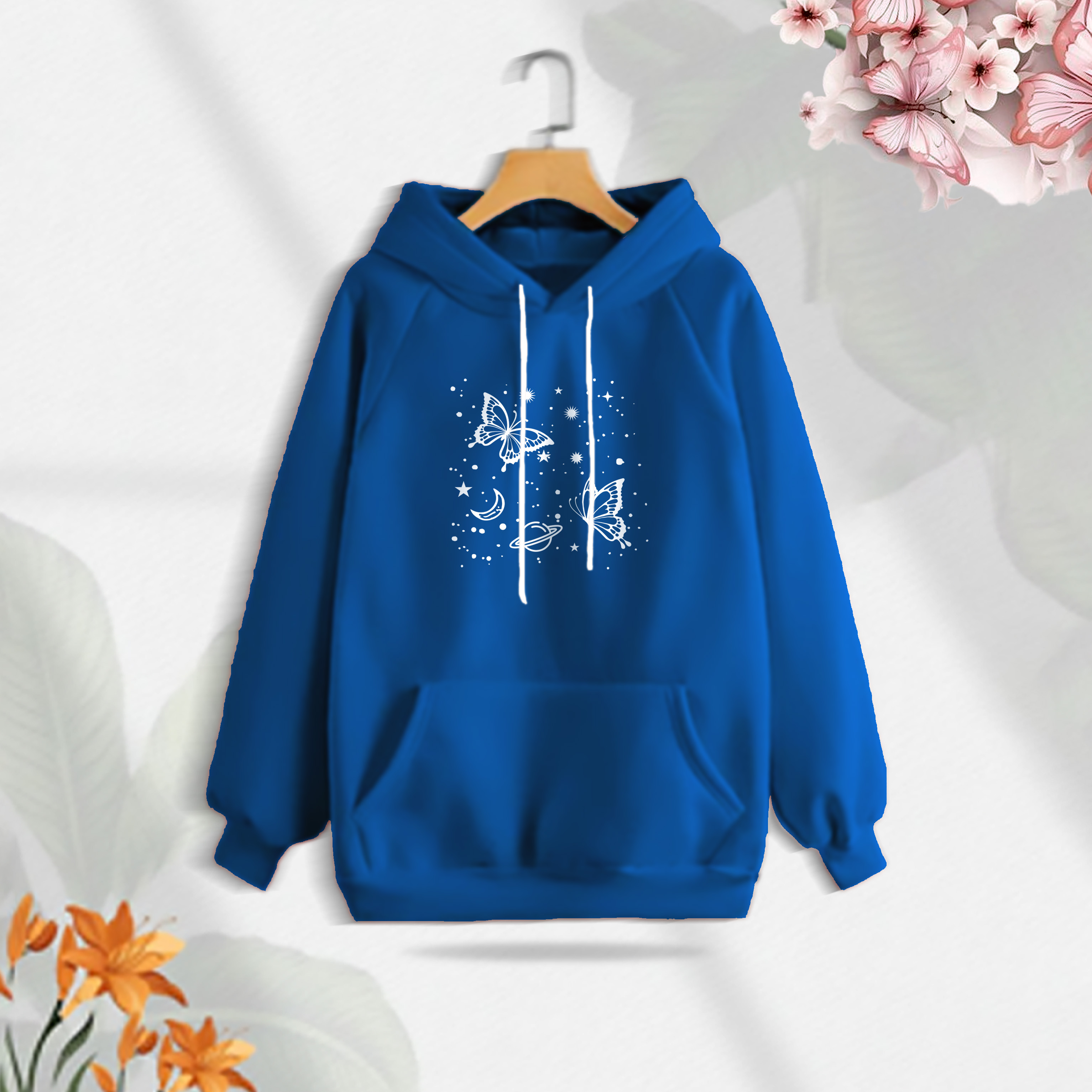 Premium Comfortable (Butterflies Glove) Ladies winter hoodie