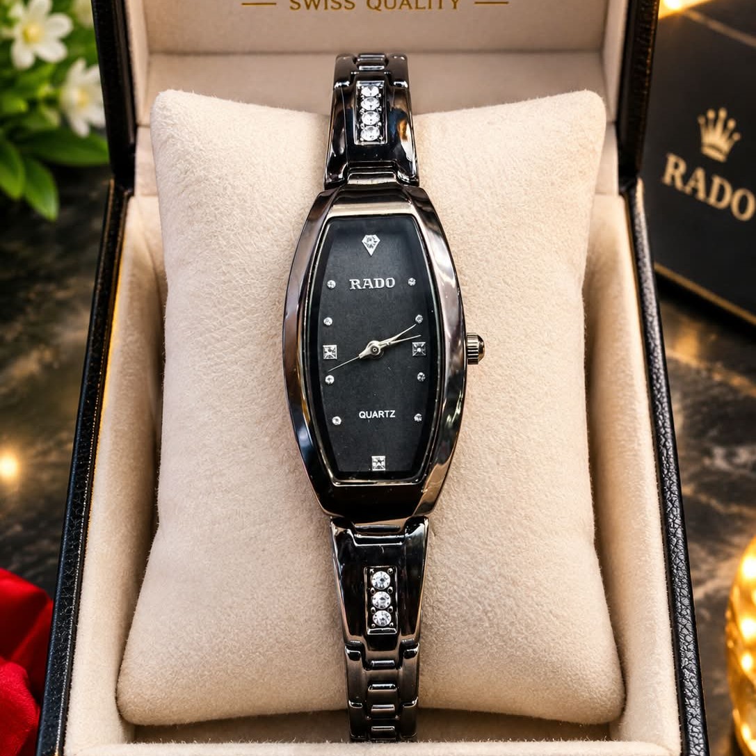 Rado Elegant Diamond-Studded Quartz Ladies Watch