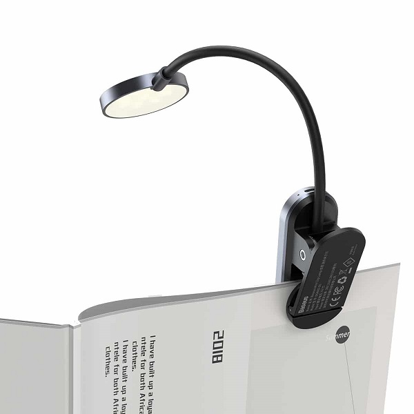 Baseus Rechargeable Mini Clip Lamp For Book Reading, Aquarium, Laptop Keybaord Light Portable And Useful (DGRAD-0G)