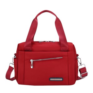 Luxury Bag Waterproof Nylon Shoulder Ladies Travel Crossbody (Red)