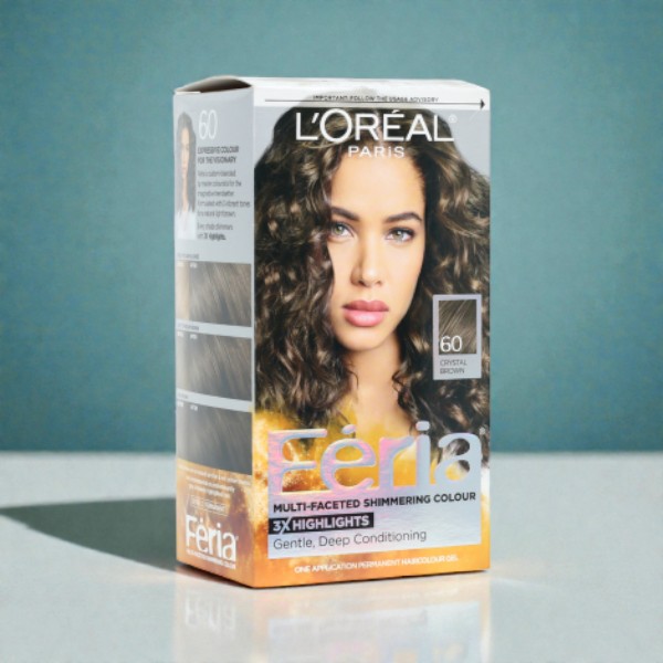 L'Oreal Feria Multi Faceted Shimmering Hair Colour - 60 Crystal Brown (Mexico)