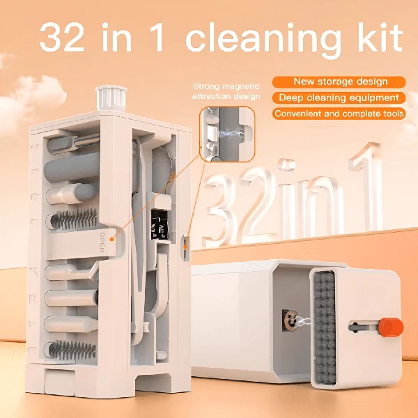 32-in-1 Multi-Functional Cleaning Kit – White