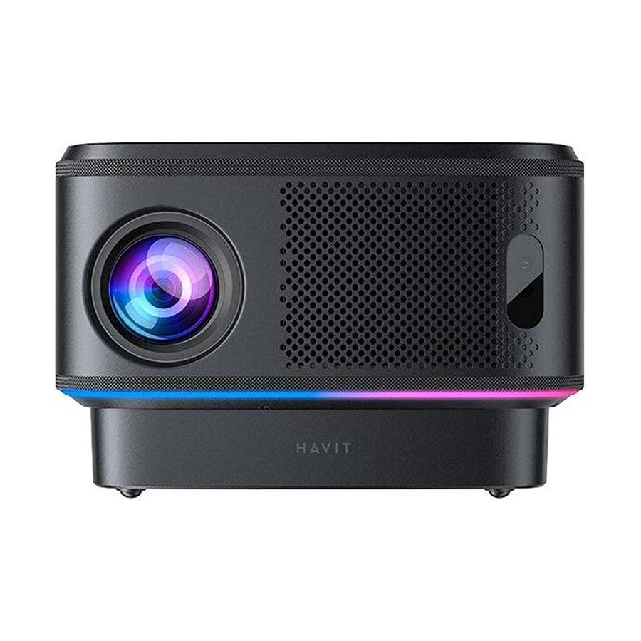 Havit PJ300 Plus 550 Lumens 1080p Google TV Smart Projector, Black