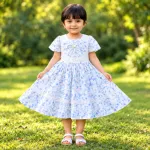 Premium Floral Cotton Kids Frock