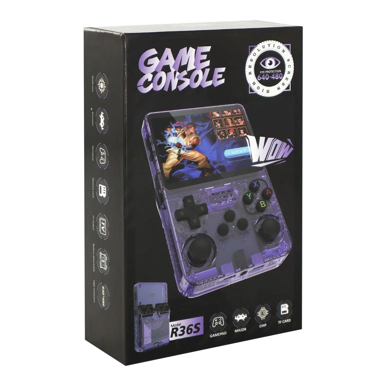 R36S Retro Game Console 64GB 20000+ Games Linux & PSP Gaming System 3.5" IPS Screen Portable Pocket Game