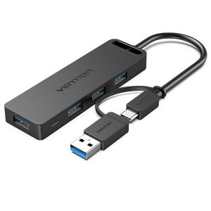 Vention 4-Port USB 3.0 Hub 2-in-1 Interface with Type C