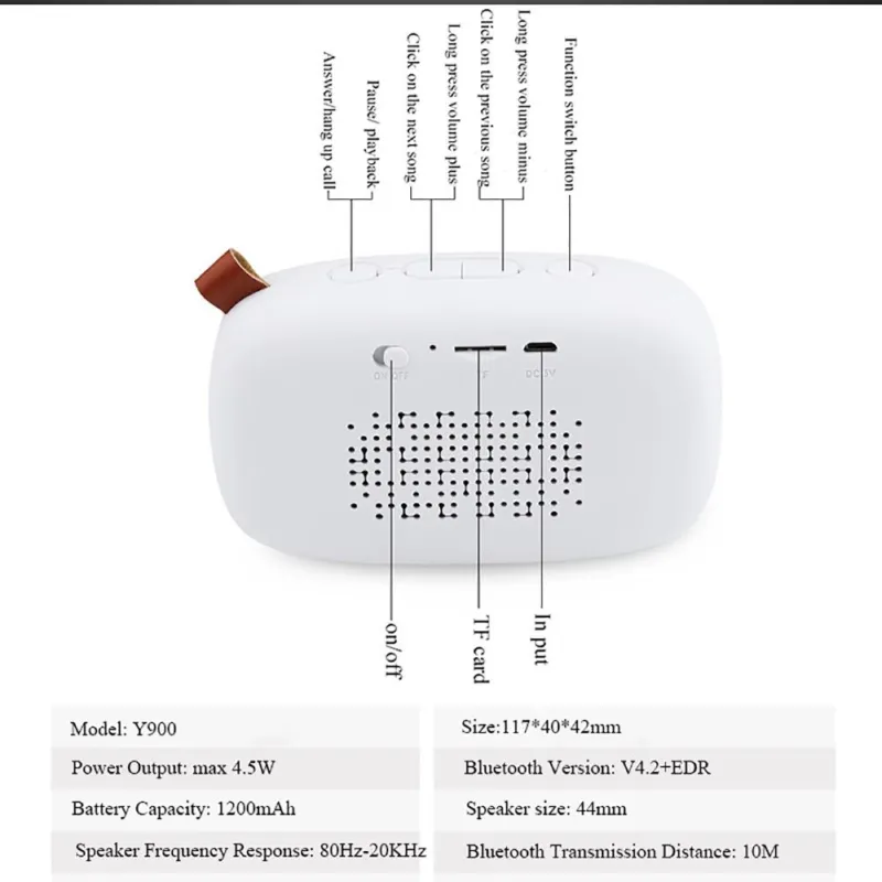 Awei Y900 Mini Wireless Speaker 4.5W (6 Months  Warranty)