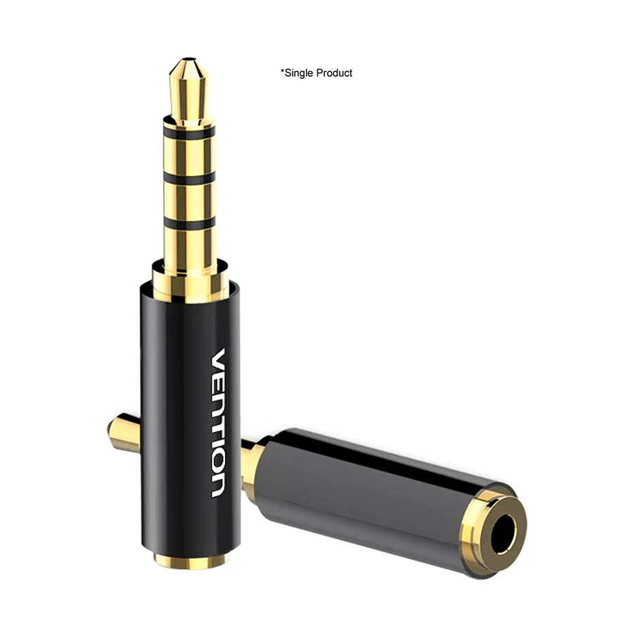 Vention BFBB0 3.5mm TRRS Male to 2.5mm Female Audio Converter Black