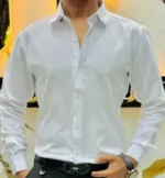Premium China Micro Stig Shirt (Formal / Casual) (White)