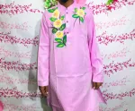 Men's Hand Print Panjabi in Dhupian Silk, 6 Colours