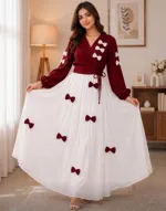 Jafran Fabric Tops and Skirt Set with 100 Inch Flare Skirt