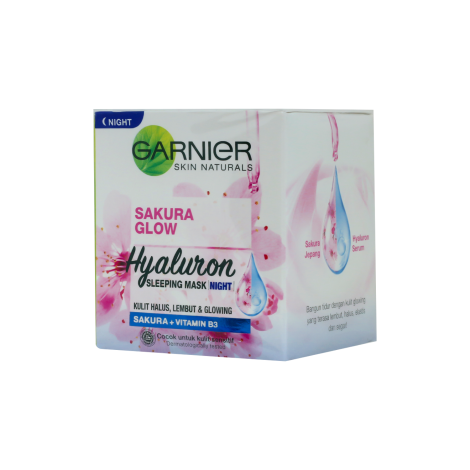 Garnier Sakura Glow Hyaluron Sleeping Mask Night Cream 50ml (Indonesia)