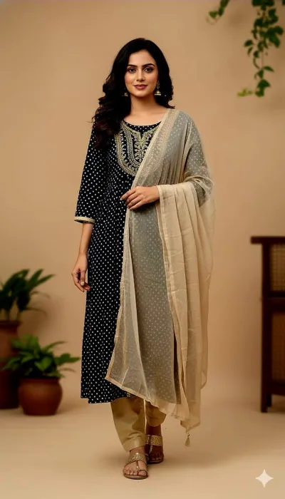 Women's Cotton Three Piece Dress in 6 Colours