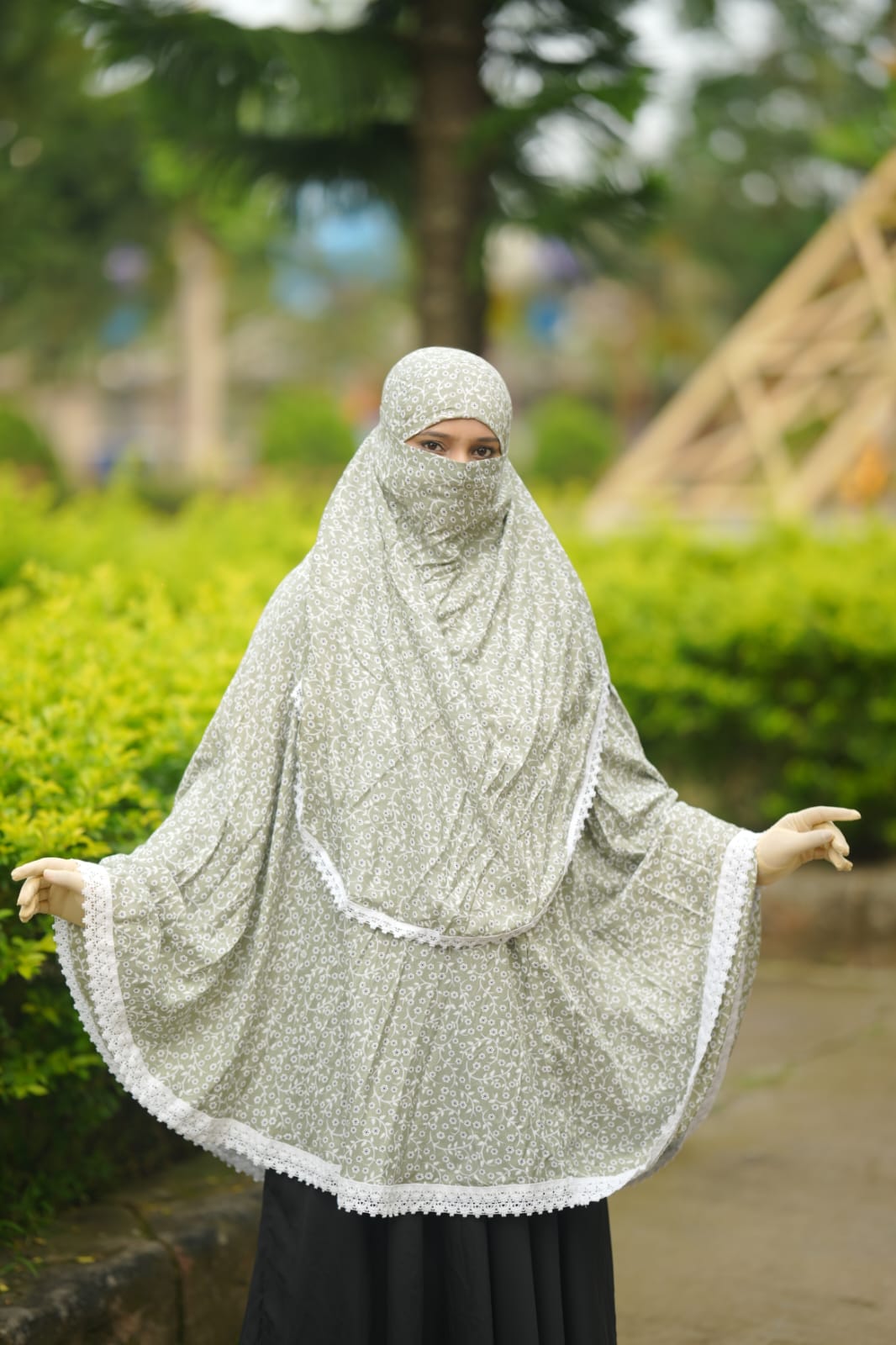 Women's Cotton Niqab Hijab, Gher 150 Inch, 5 Colour Choices