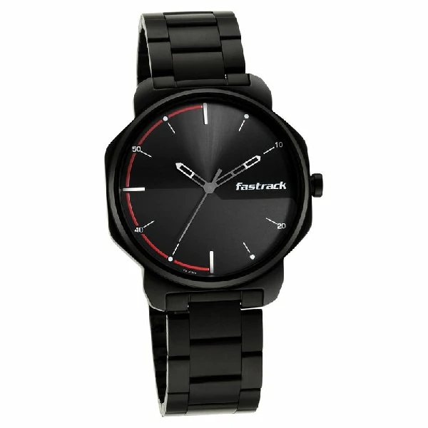 Fastrack NS3254NM01 Stunners Quartz Analog Black Dial Metal Strap Watch