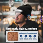 M1-BTD3 Rechargeable LED Light Beanie Hat – 1200lm Super Bright Headlamp Cap with Bluetooth 5.4 Wireless Music Headset & 3 Lighting Modes