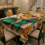 China Premium 3D Print Table Cloth Set