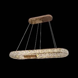 Qulik Rectangular Loop Luxury LED Crystal Chandelier Pendant Light (QL-C005-1000-300)