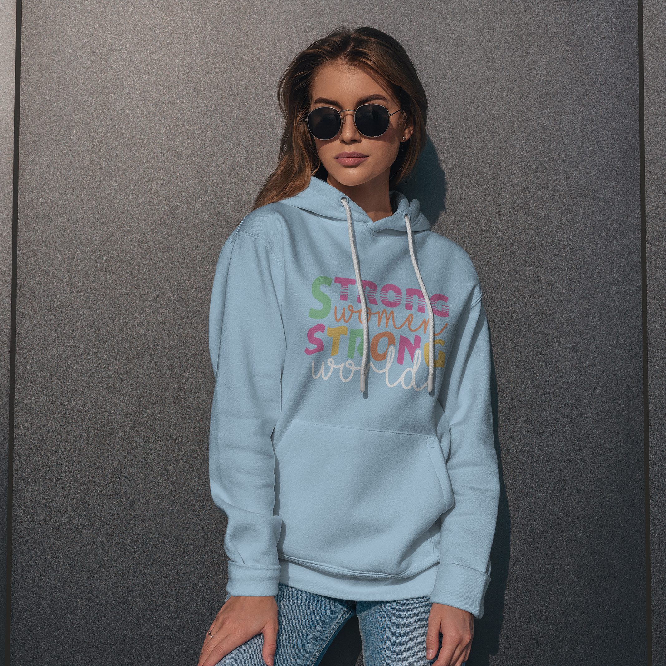 WinterWhisper Ladies Hoodie ( Sky Blue )