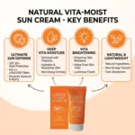 3W Clinic Natural Vita-Moist Sun Cream SPF50+ 70ml (Korea)