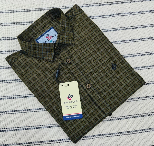 Update Cotton full Sleeve Check Shirt for Men's