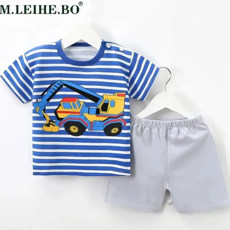 Baby Pure Cotton T-Shirt and Pant Combo Set, 6M to 18-24M