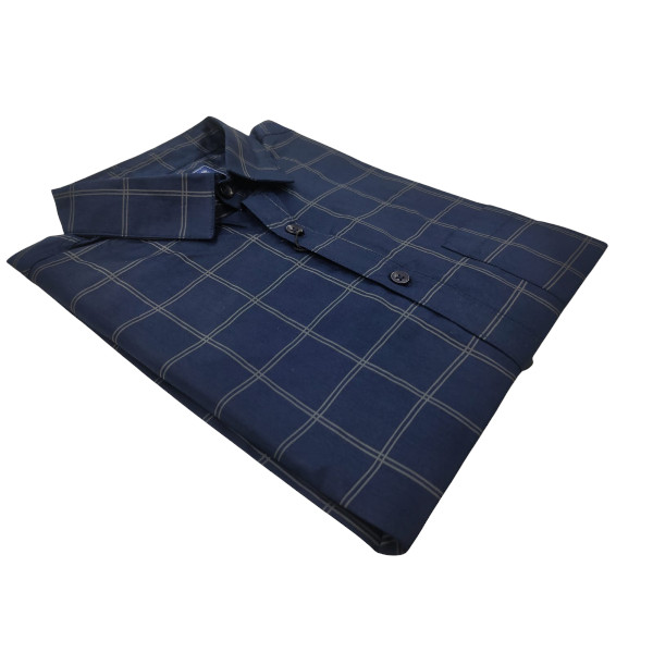 Classic Cotton Full-Sleeve Check Shirt for Men