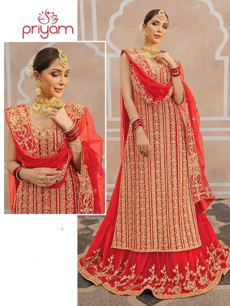Women's Semi-Stitched Georgette Party Dress with Embroidered Skirt