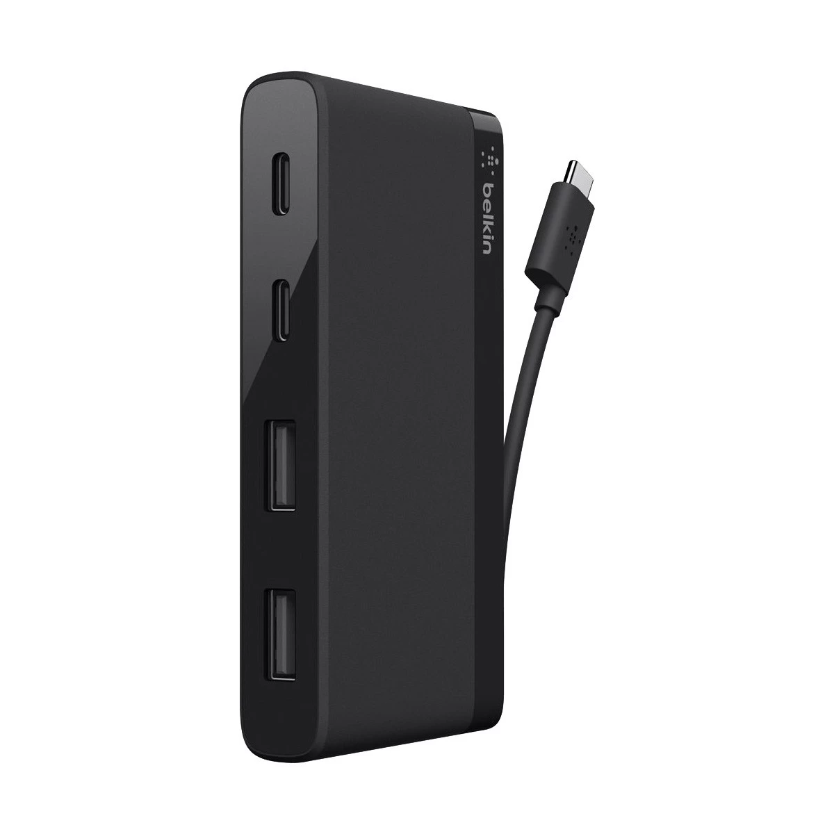 Belkin F4U090btBLK USB-C to Dual USB-A and Dual USB-C Hub, Black