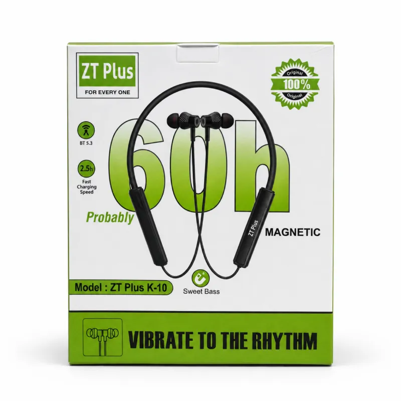 ZT Plus K-10 Wireless Bluetooth Neckband 60H