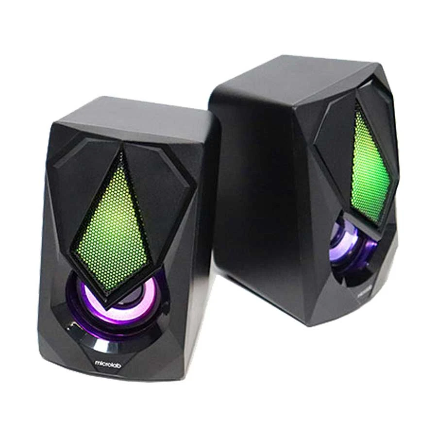 Microlab B25 LED 2:0 Wired Black Gaming Speaker