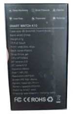 K10 Single SIM Smart Watch with Calling Function