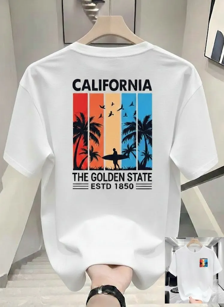 Men's Drop Shoulder T-Shirt, 220 GSM Cotton-Spandex, Sizes M to XXL