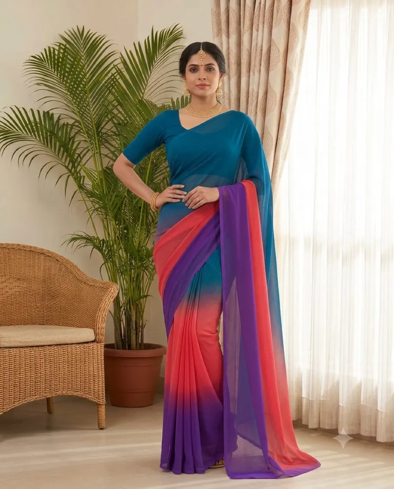 Rongdhonu Georgette Saree for Events and Special Moments