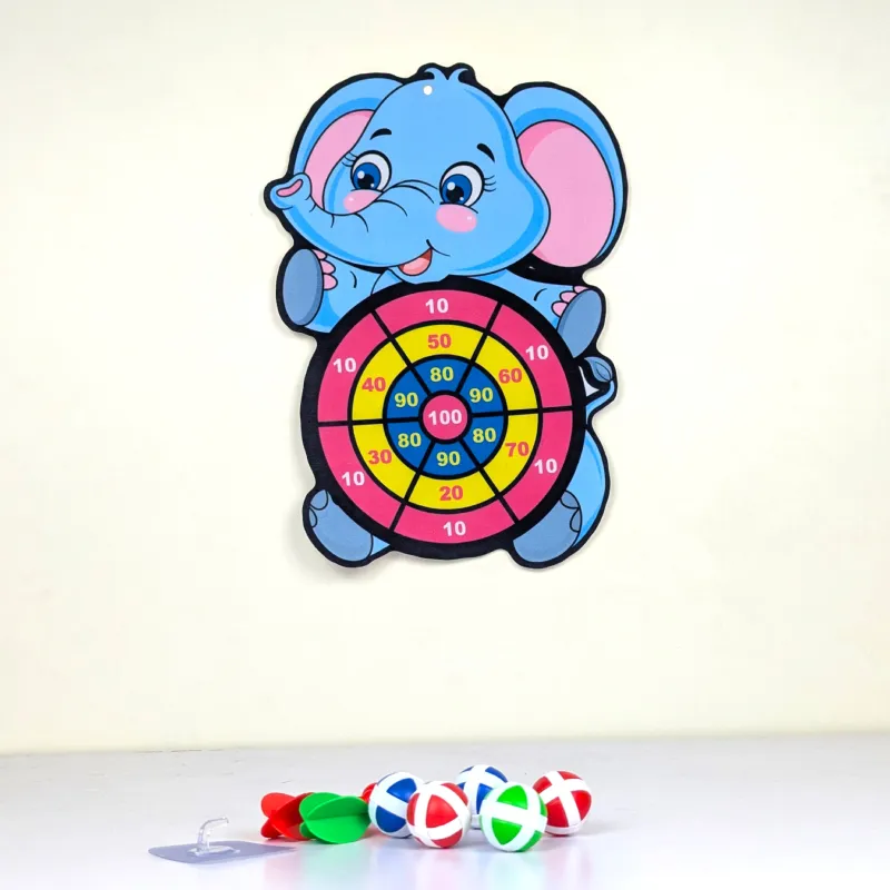 Sticky ball dart board toy