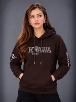 Women's Semi Baggy Brushed Cotton Hoodie, DTF Print, 5 Colours