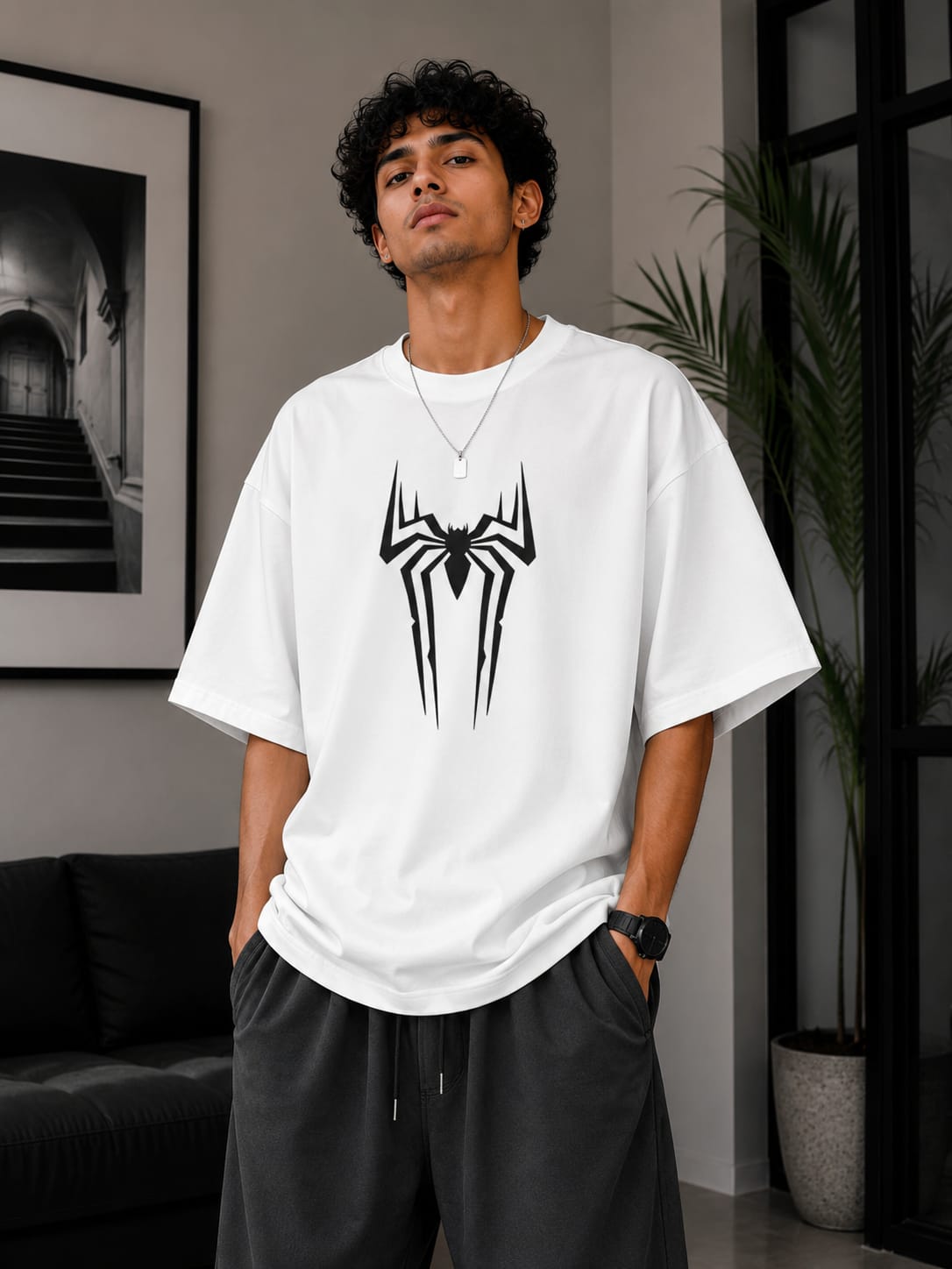 Men's 200 to 230 GSM Pure Cotton Drop Shoulder T-Shirt, DTF Print