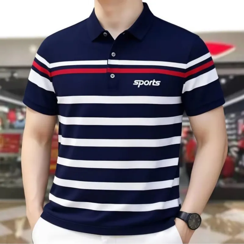 Men's Striped PK Cotton Polo Shirt, 210 GSM, 3 Colours