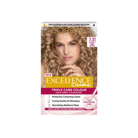 L'Oreal Excellence Creme Triple Care Colour - 7.31 Natural Dark Caramel Blonde (Belgium)
