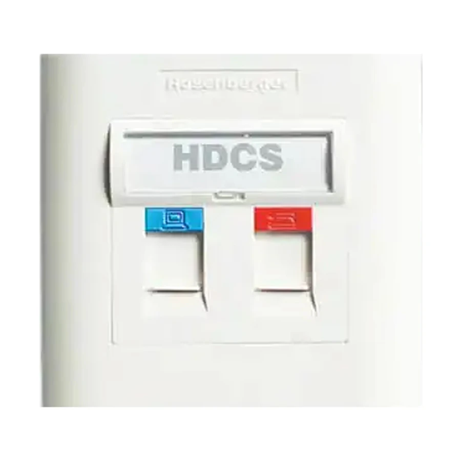 Rosenberger Plane White Face Plate (Double Port)