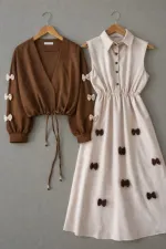 Women's Georgette Romper Gown and Shirt Set, 5 Colours