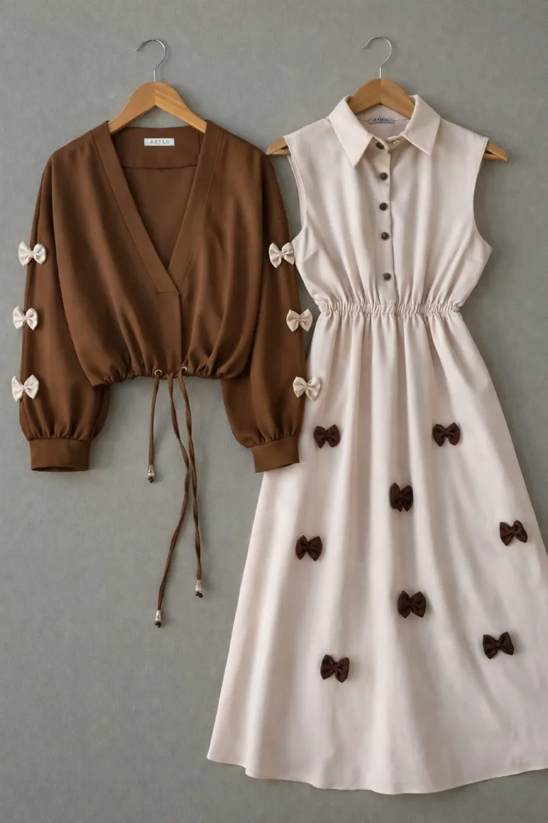 Women's Georgette Romper Gown and Shirt Set, 5 Colours