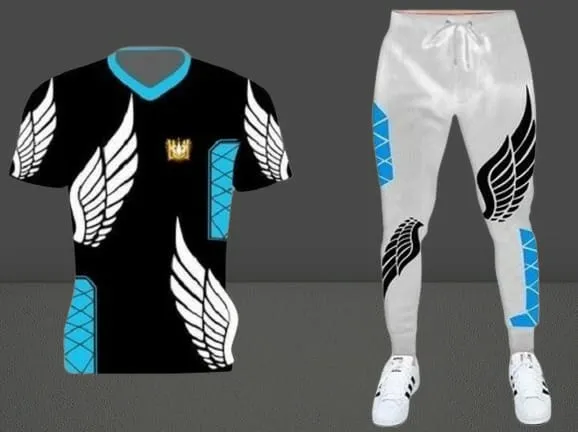 Men's Printed Half Sleeve T-Shirt and Full Pant Set, 4 Colours