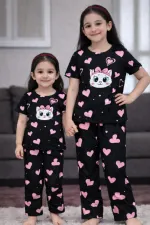 Kids' Half Sleeve Cotton Tee and Pant Set, Six Sizes, 6 Colours
