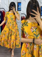 Women's Screen Print Kurti Set with Pant, 4 Colours